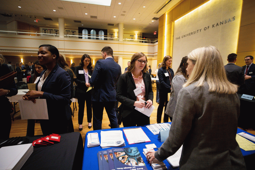 Natalie Nelson participates in KU Law's Legal Career Options Day event