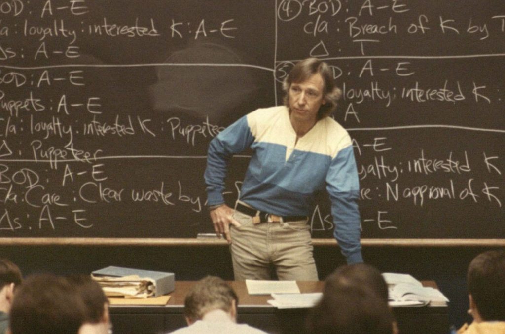 Webb Hecker teaching a college class