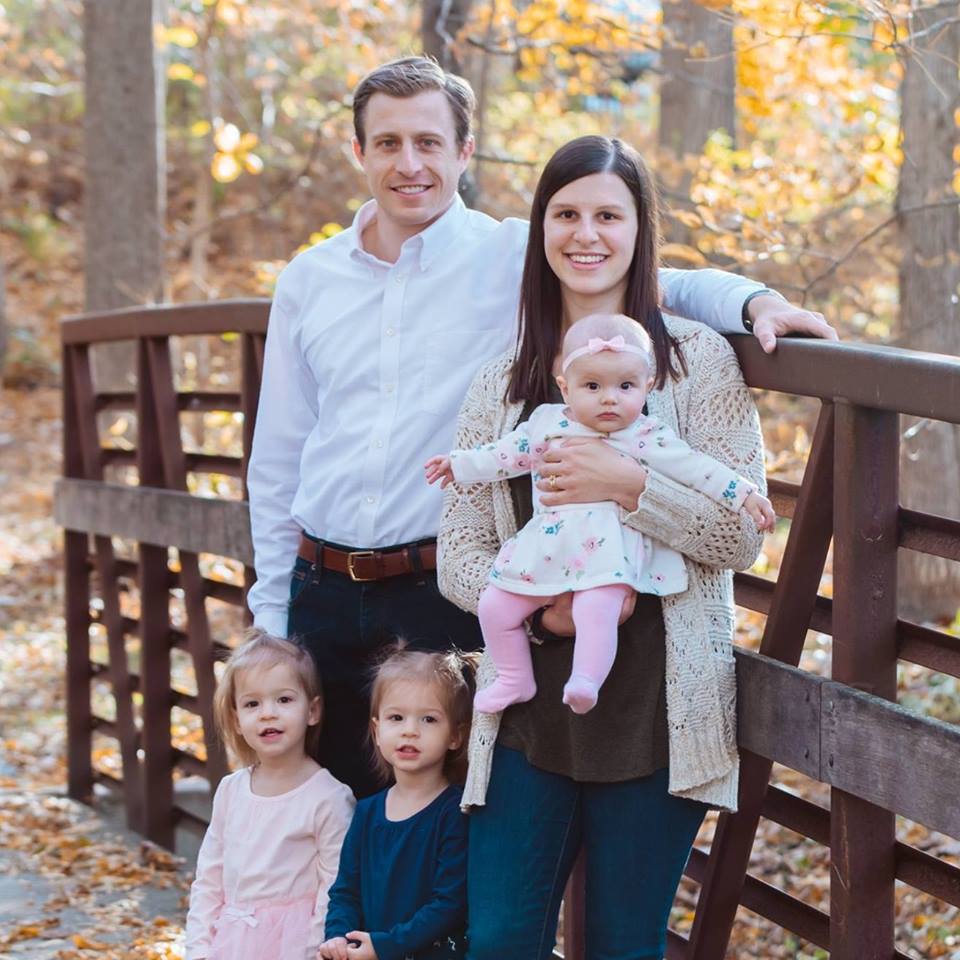 Michael and Erin Hayes with their three daughters.