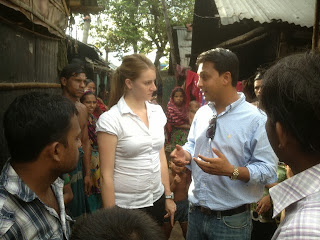 Heeren and Rahman tour the slums of Dhaka.