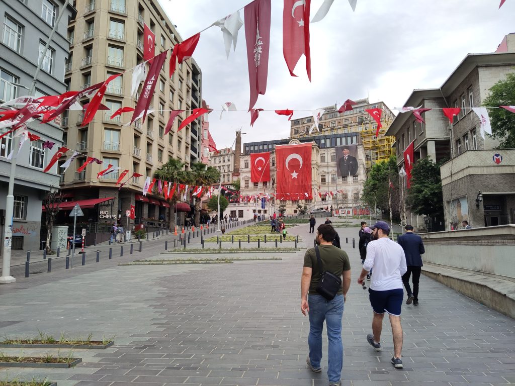 A town square in Turkey