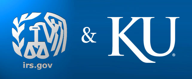 IRS logo and KU logo