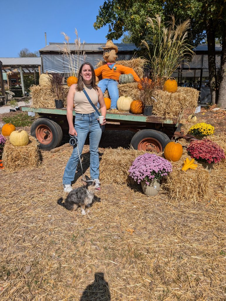 Keegan and her dog, Agnes, in Eureka Springs, Arkansas