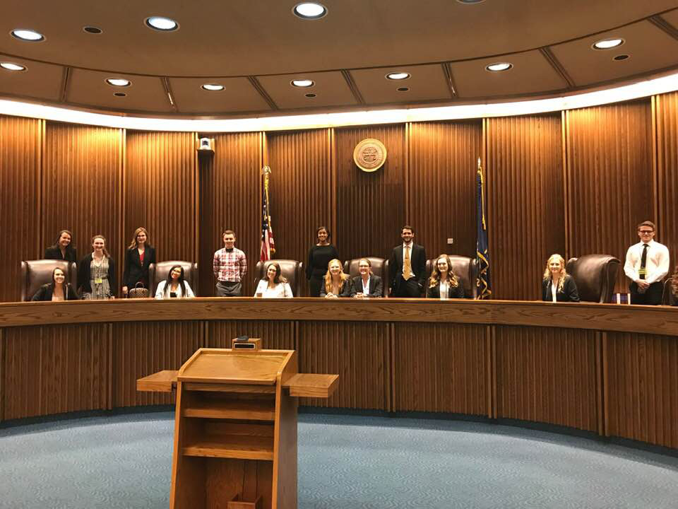 A group of LEAD students tour the Kansas Supreme Court building