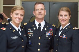 John Schoen with his daughters Kacie and Madison
