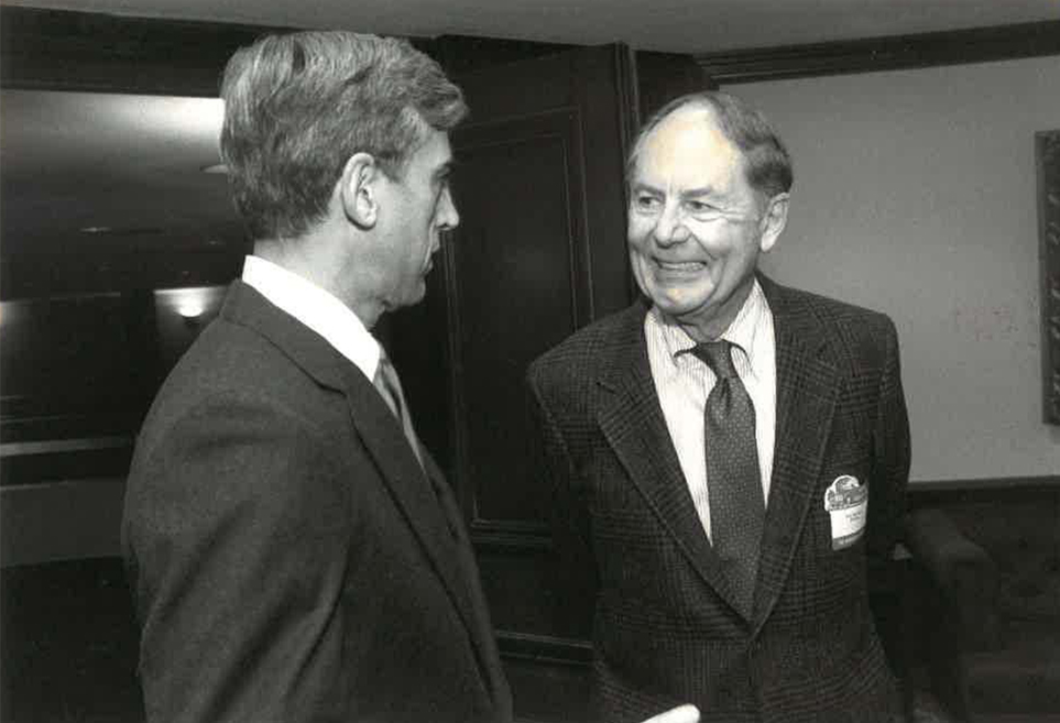 John Peck with former KU Law professor Raymond Goetz