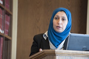 Zainab Radhi during her dissertation defense