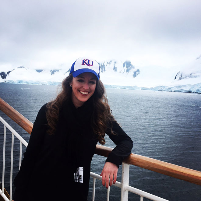 Cachet Hancock in Antarctica