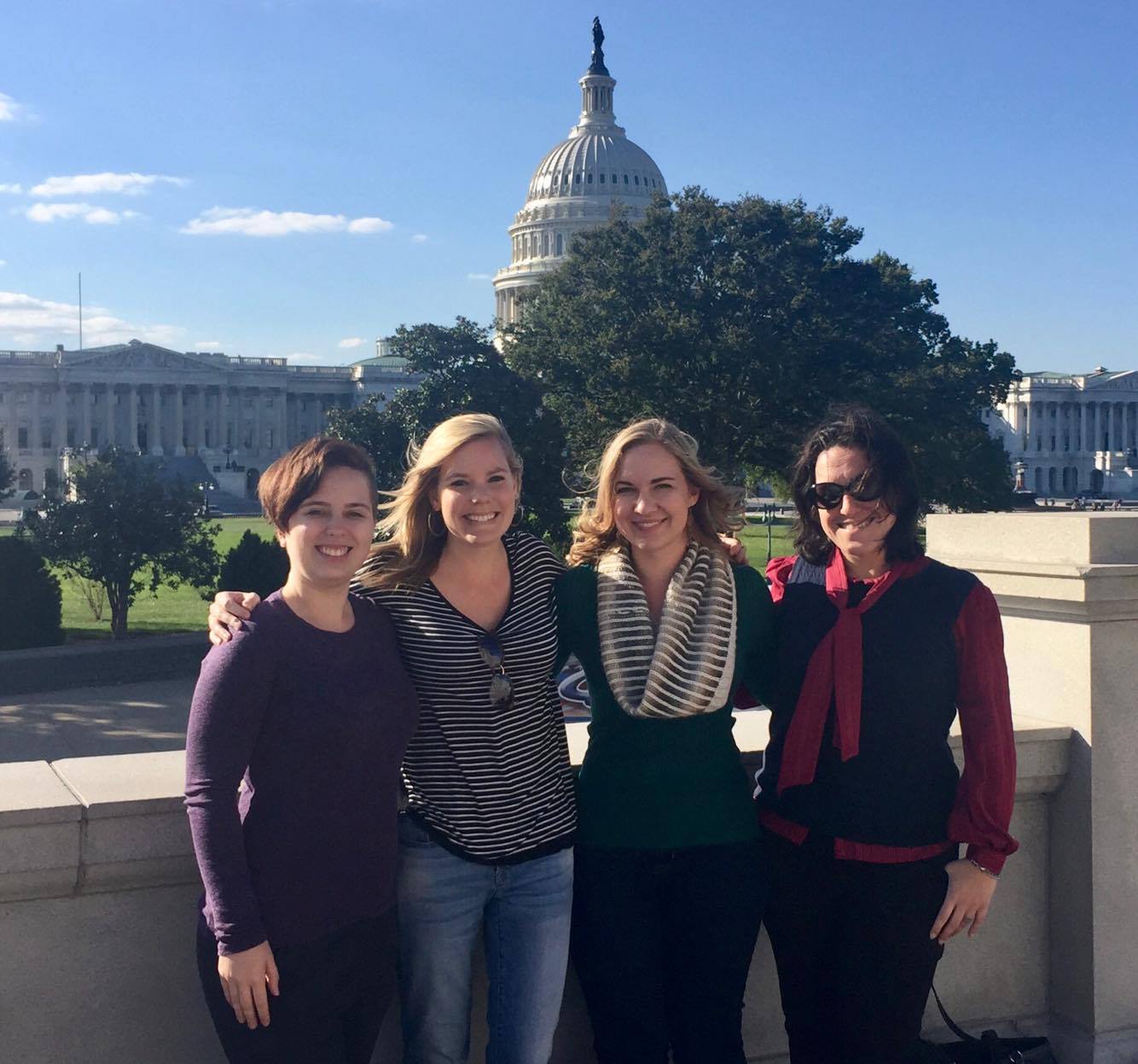 Haley Claxton and friends in front of U.S. Capitol.