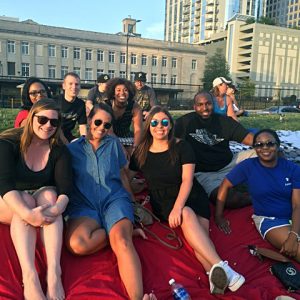 KU Law student Emily Dutcher (front row, second from left) with fellow interns at the Mecklenburg County Public Defender's Office in Charlotte, North Carolina.