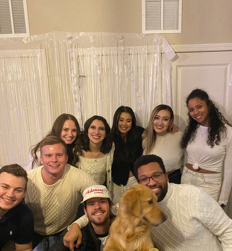 Jamie Treto with law school friends