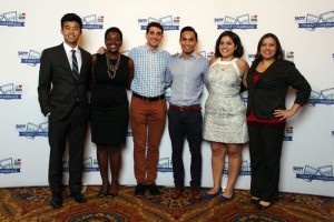 KU Law student Jessica Frederick (far right) and fellow interns attend the July 2015 Freedom to Marry event in New York City.