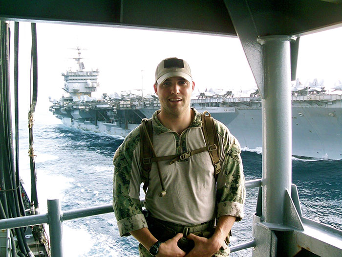 Derek Kandt and the USS Enterprise.