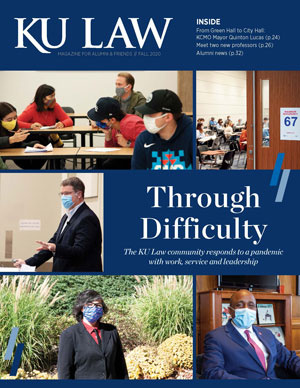 KU Law magazine cover