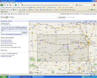 A screenshot of Kansas while using Google maps