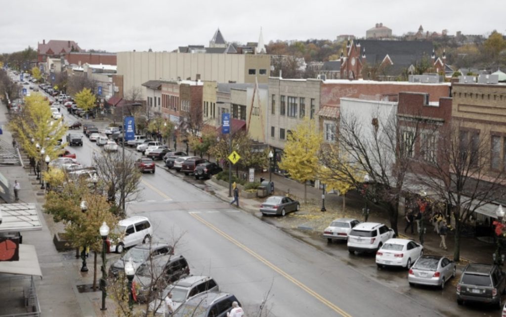 Mass Street from above
