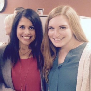 From left: Grecia Perez, L'16, and Jacque Patton, L'16