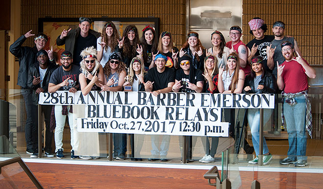 Spirit Award-winning Bluebook Relays team