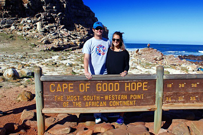 KU Law students Emily Dutcher and Wills McVicker, her boyfriend, in South Africa