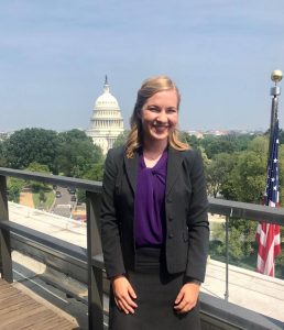 Haley Claxton in front of U.S. Capitol