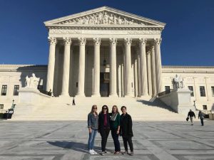 Haley Claxton and friends in front of U.S. Supreme Court