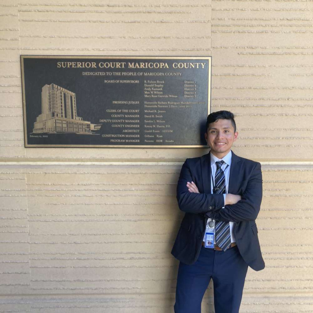 Kevin Salazar at the Maricopa County Courthouse