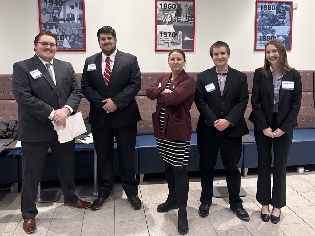 Zaleski and classmates at Legal Career Options Day