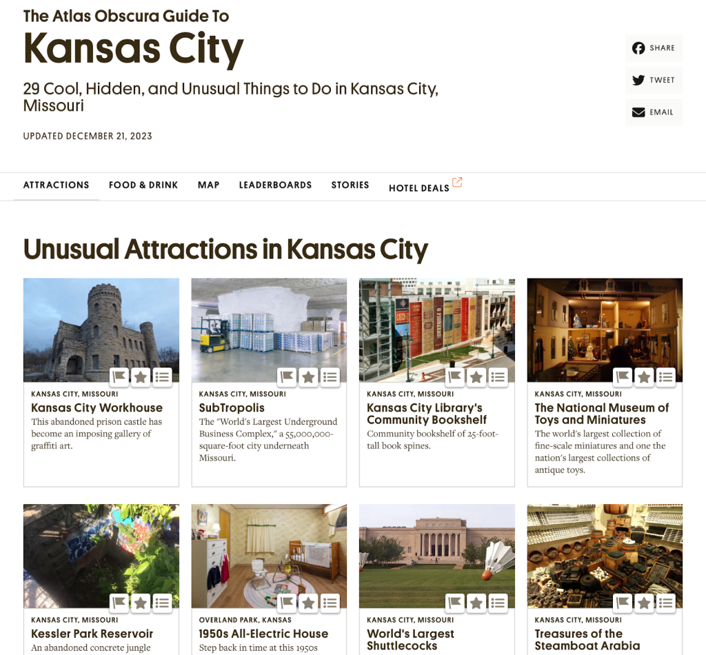 Atlas Obscura Guide to Kansas City